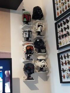 LEGO STAR WARS / MARVEL Helmet Shelf 3D Printer Model