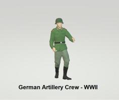 German Artillery Crew – WWII 3D Printer Model