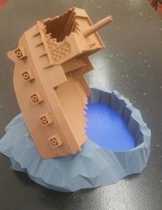 Pirate Shipwreck Dice Tower 3D Printer Model