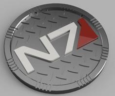 Mass Effect N7 Coaster 3D Printer Model