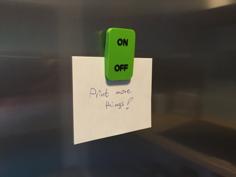 Fridge Magnet On/Off Switch 3D Printer Model