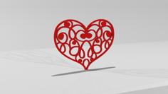 Valentine Gift – Heart Baroque 3D Printer Model