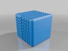 Square Pen Cup With Squares And Square Slits 3D Printer Model