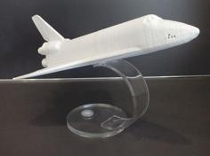 Detailed Space Shuttle With Printing Supports 3D Printer Model