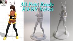 3D PRINT READY!! Velvet From RWBY 3D Printer Model