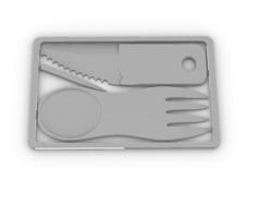 Couverts – Credit Card Knife & Fork 3D Printer Model