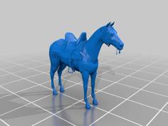 High Elf Horse Asset 3D Printer Model