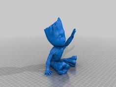 Groot Waiving 3D Printer Model