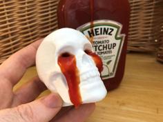 Skull Ketchup Cap 3D Printer Model