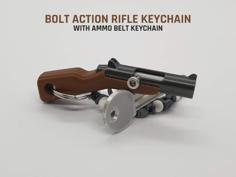 Bolt Action Rifle Keychain 3D Printer Model