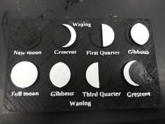 Moon Phases 3D Printer Model