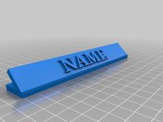 Desk Nameplate 3D Printer Model