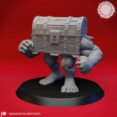 Mimic – Brawler Treasure Chest – Tabletop Miniature 3D Printer Model