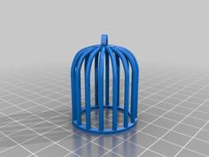 Heart In A Cage Earrings 3D Printer Model