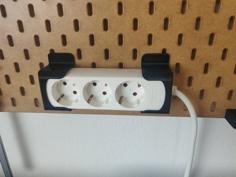 Ikea SKÅDIS Koppla Power Strip Mount 3D Printer Model