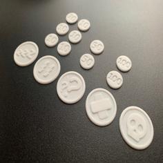 Pokemon TCG Tokens And Damage Counters 3D Printer Model