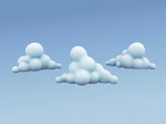 Cartoon Clouds 3D Printer Model