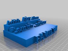 Family Name Stand 3D Printer Model