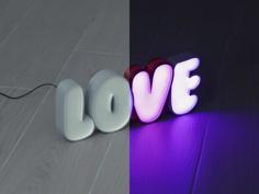 LED Marquee Love 3D Printer Model