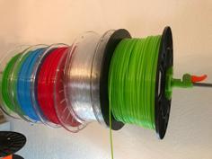 Filament Spool Wall Mount With Quick Snap Lock 3D Printer Model