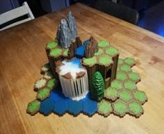 HeroScape Huge Waterfall 3D Printer Model