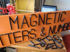 Magnetic Letters & Numbers 3D Printer Model