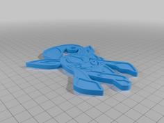 Glaceon Keychain, Pokémon Keychain, Eevee Charm, Pokémon Charm 3D Printer Model