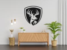 Deer, Wall Decor 3D Printer Model