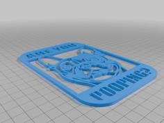 Are You Pooping? French Bulldog Bathroom Sign 3D Printer Model