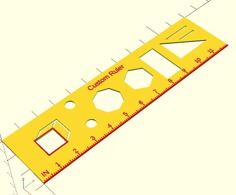 Customizable Stencil Ruler 3D Printer Model