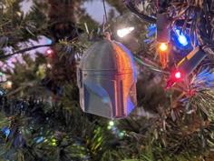 Mandalorian Helmet Xmas Ornament 3D Printer Model