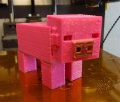 Minecraft Pig 3D Printer Model