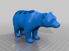 Bear Pen/Marker Holder 3D Printer Model