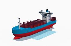 Container Ship 3D Printer Model