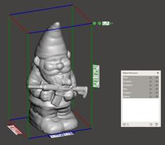 Garden Gnome Holding M4 3D Printer Model