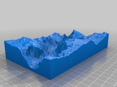 Yosemite Valley 1:75000 3D Printer Model