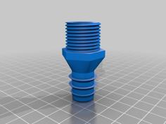 1/2M To 16mm Pipe Adapter 3D Printer Model