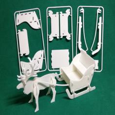 Sleigh Christmas Card Kit 3d Print 3D Printer Model