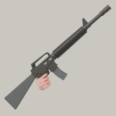 M16 Assault Rifle Scaled For 28mm Tabletop 3D Printer Model