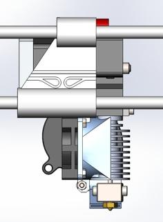 Prusa I3 Direct Extruder With X Carriage For E3D Hotend, Full Cooling. 3D Printer Model