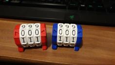 Manual Number / Life / Score Counter 3D Printer Model