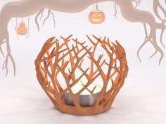 Creepy Tree Halloween Candle Holder – 3D Printable Spooky Decor 3D Printer Model