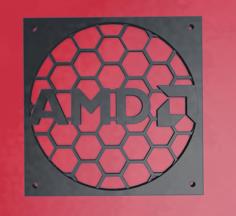 120mm AMD Fan Cover 3D Printer Model