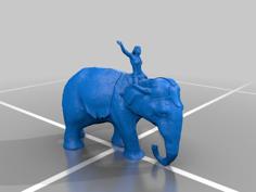 Parade Elephant With Rider 3D Printer Model