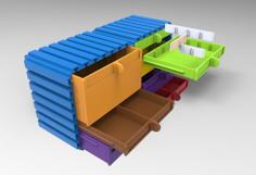 Modular Drawer And Transport Box 3D Printer Model