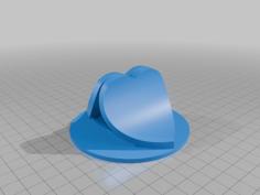 Fan Card Holder Heart 3D Printer Model