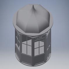 Round Octogonal Kiosk HO 1:87 Ho 3D Printer Model