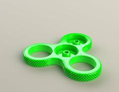 Fidget Tri-Spinner Knurled 608 Bearing 3D Printer Model