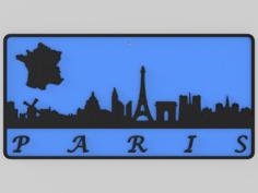 Wall Plate Skyline – Paris 3D Printer Model