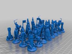 Civil War Chess Set (NEW) 3D Printer Model